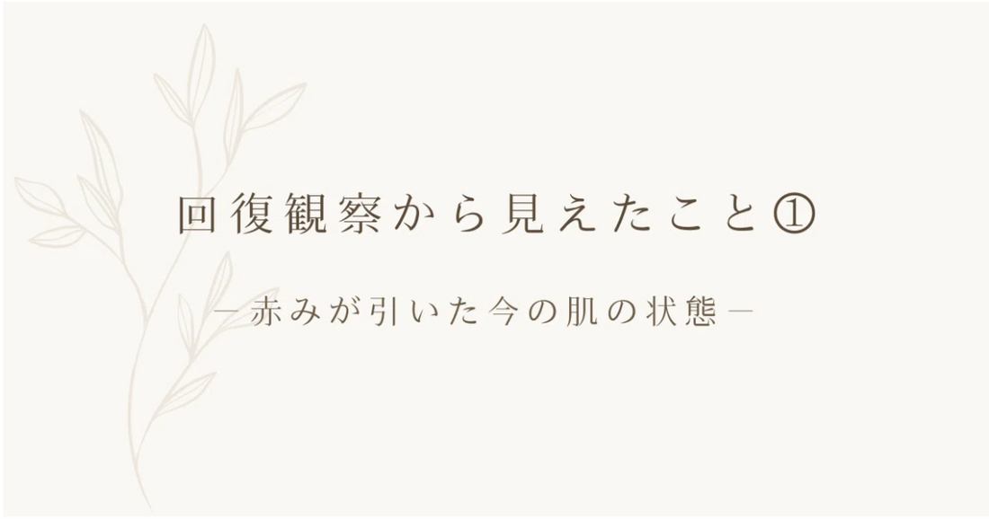 回復観察から見えたこと① ｜ 赤みが引いた今の肌の状態