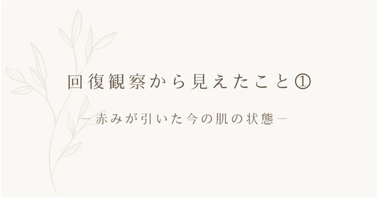 回復観察から見えたこと① ｜ 赤みが引いた今の肌の状態
